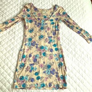 Free People Body Con Floral Print Dress
